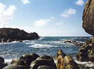 tiree rocky coastline